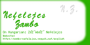 nefelejcs zambo business card